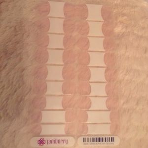FULL SHEET: Jamberry 'White and Pink tint tip long' nail wrap